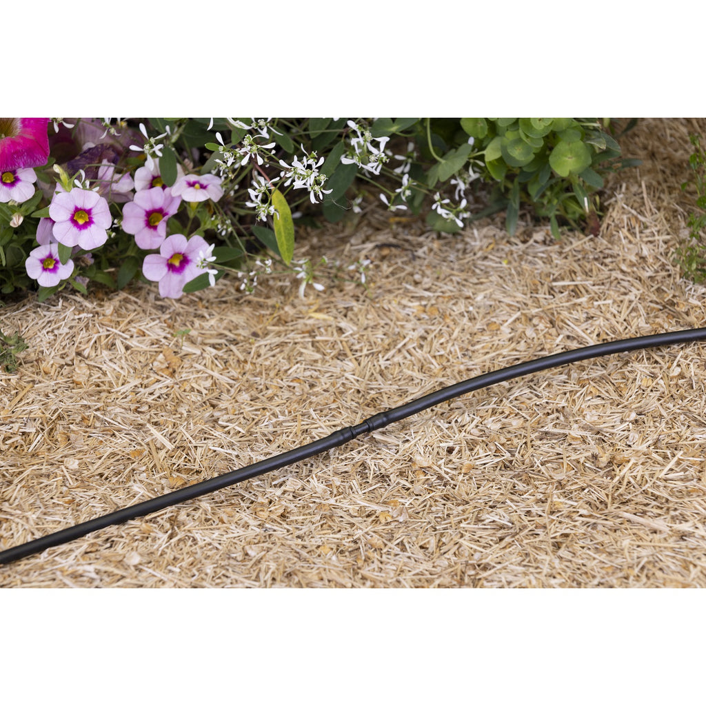 Jonction droite micro tube 6 mm installation dans un potager